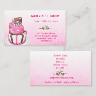 Affärskorten elegant Cake Bakery Visitkort