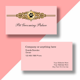 Affärskorten elegant Pet Grooming Visitkort