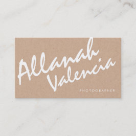 Affärskorten Fotografer Namn Typography Visitkort