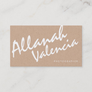 Affärskorten Fotografer Namn Typography Visitkort