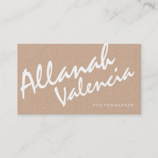 Affärskorten Fotografer Namn Typography Visitkort