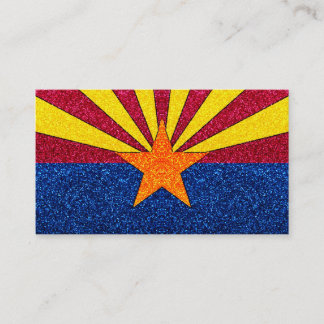affärskorten Glitter Arizona flagga anpassade Visitkort