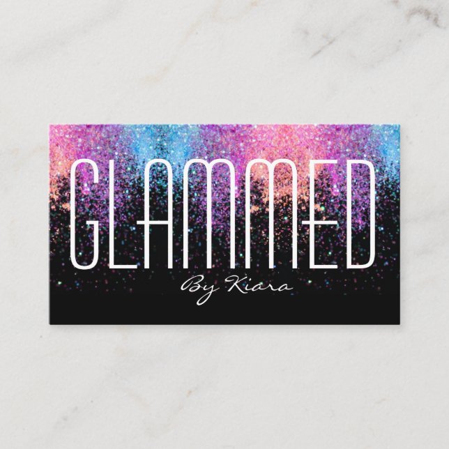 Affärskorten Glitter Glam Visitkort (Framsida)