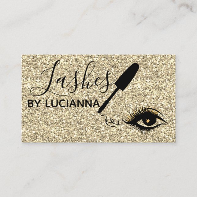 Affärskorten Glitter Lash Visitkort (Framsida)