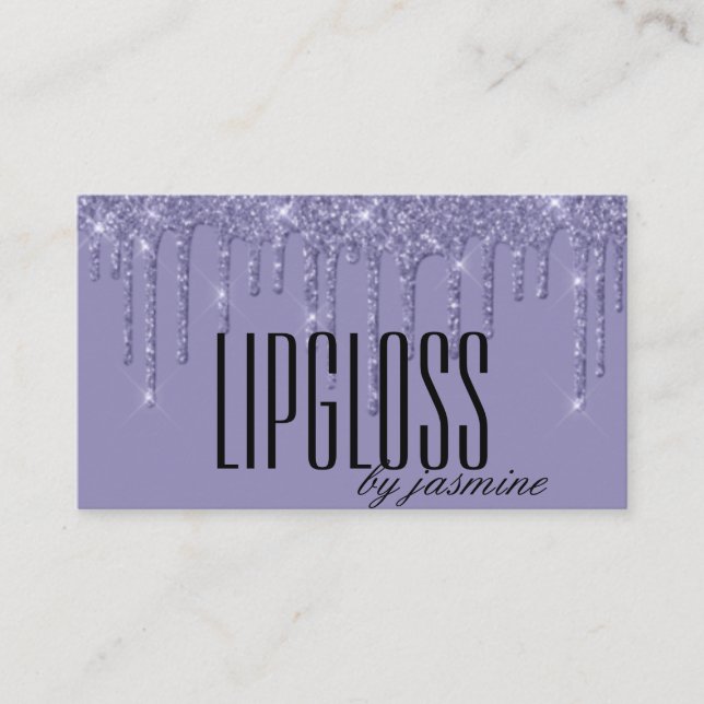 Affärskorten Glitter Lipgloss Visitkort (Framsida)