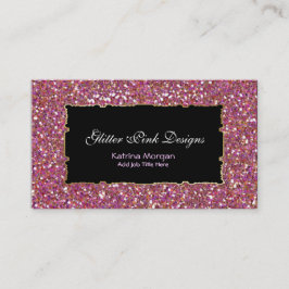 Affärskorten glitter Rosa Elegance Visitkort