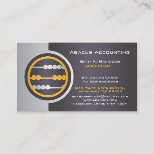 Affärskorten grått Abacus Accounting Visitkort