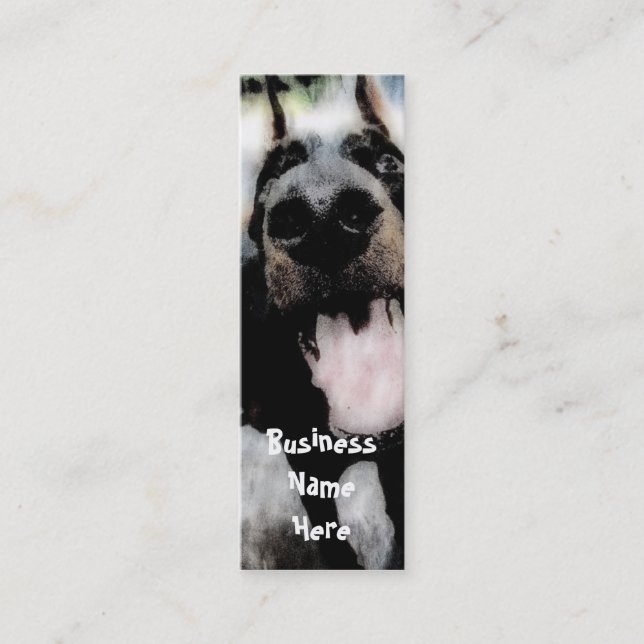 Affärskorten Grunge Hund bokmärke Mini Visitkort (Framsida)