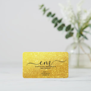 AFFÄRSKORTEN GULD GLITTER - ELEGANT VISITKORT