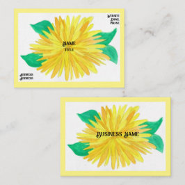 Affärskorten gult blomma visitkort