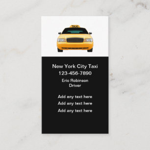 Affärskorten i New York Taxi budget Visitkort