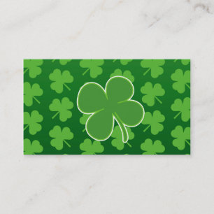 Affärskorten i St. Patrick's Day Klöver Löv Visitkort