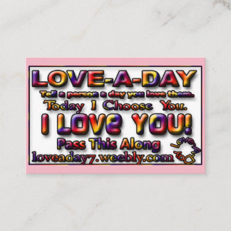 Affärskorten kärlek-a-Day Visitkort