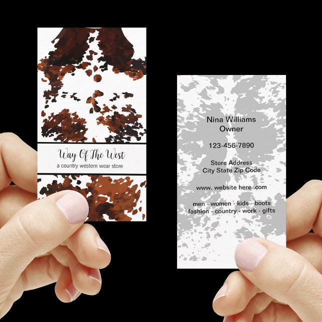 Affärskorten Land Westerna Bära Mode Visitkort (Skapare uppladdad)