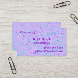 Affärskorten Light Lila Splatter Visitkort