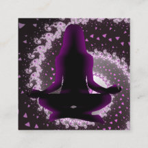 Affärskorten lila och Black Mediation Yoga