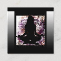 Affärskorten lila och Black Mediation Yoga