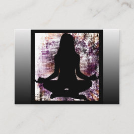 Affärskorten lila och Black Mediation Yoga Visitkort