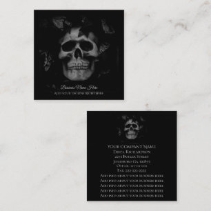 Affärskorten mörk Skull Fyrkantigt Visitkort