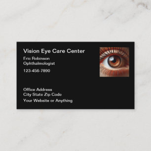 Affärskorten Öga Doktor Vision Care Visitkort