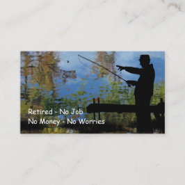 Affärskorten Older Man Fishing Pension Visitkort