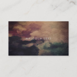 Affärskorten oljemålning Texturerad stress Tidsbeställning Kort