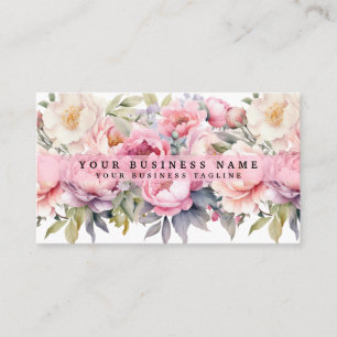 Affärskorten Peonies Peony Flowers Visitkort