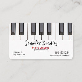 Affärskorten Piano Teacher Visitkort