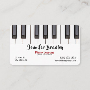 Affärskorten Piano Teacher Visitkort