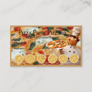 Affärskorten Pizza Restaurant Loyalty Slår kort