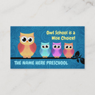Affärskorten Preschool Uggla Visitkort