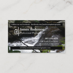 Affärskorten Professionell Landcape Photograf Visitkort