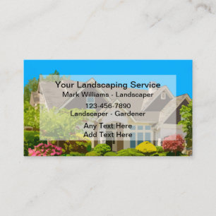 Affärskorten professionell Landscaper Landscaper Visitkort