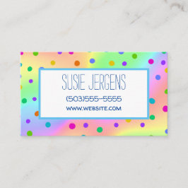Affärskorten Rainbow Polka Dot Anpassade Visitkort