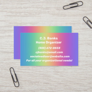 Affärskorten Regnbåge Färg-övertoning Visitkort