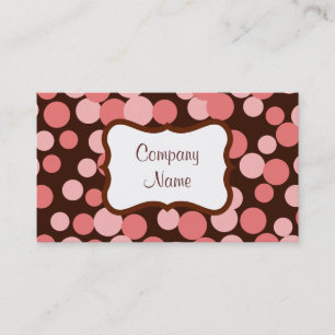 Affärskorten Retro Anpassningsbar Rosa Dots Visitkort