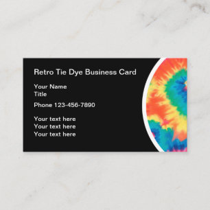 Affärskorten Retro Tie Dye Tema Visitkort