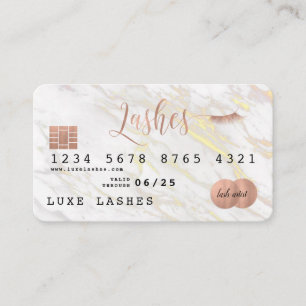 Affärskorten Ro + Marble Kredit Card Lash Visitkort