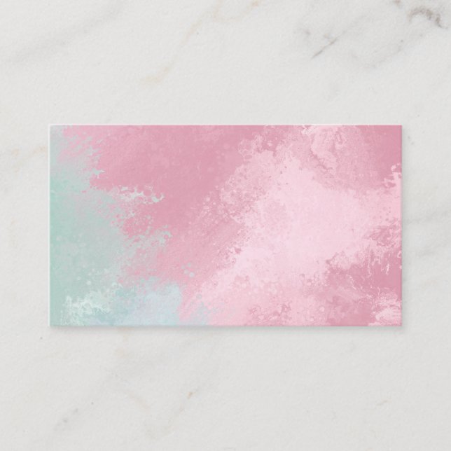 Affärskorten ro/Mint Pastel Visitkort (Framsida)