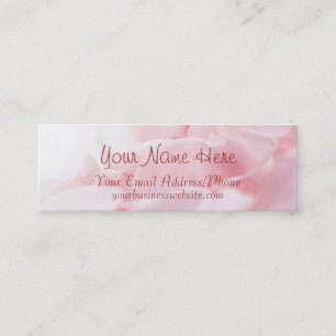 affärskorten rosa ros Petals Mini Visitkort