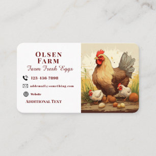 Affärskorten Rustic Chicken och Chick Visitkort