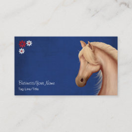 Affärskorten söt Palomino och Flowers Horse Visitkort