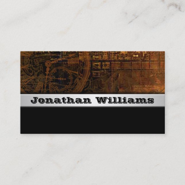 Affärskorten Steampunk i den moderna Professionell Visitkort (Framsida)