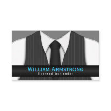 Affärskorten Streck Kostym Vest Tie Bartender