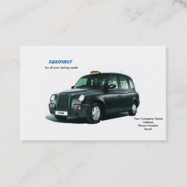 Affärskorten taxi visitkort (Framsida)