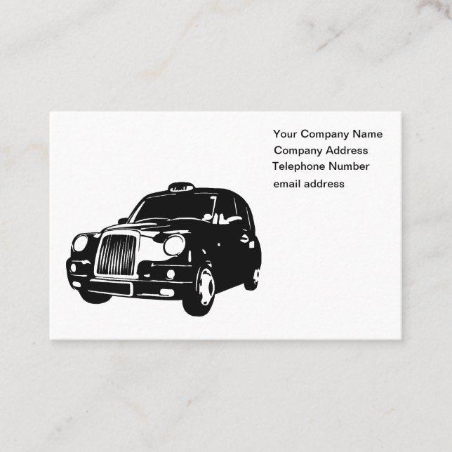 Affärskorten taxi visitkort (Framsida)