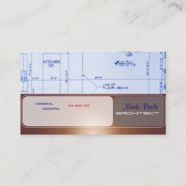 affärskorten Trendig Architect Visitkort (Framsida)