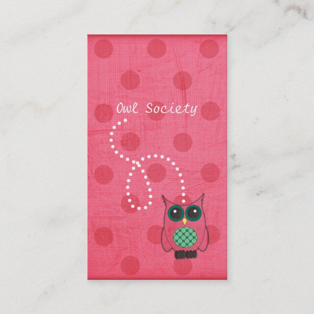 Affärskorten uggla visitkort (Framsida)