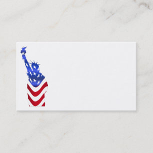 affärskorten USA flagga Frihetsgudinnan Visitkort
