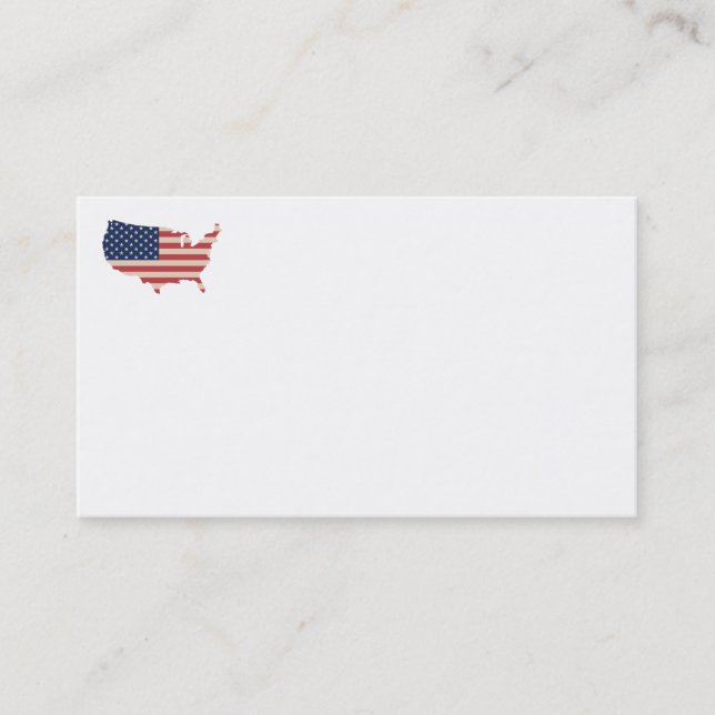Affärskorten USA flagga Visitkort (Framsida)